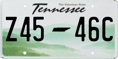 TN license plate Z4546C