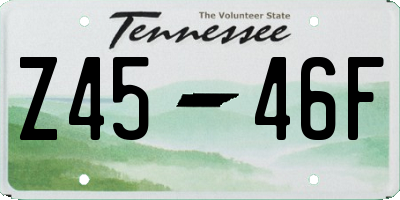 TN license plate Z4546F