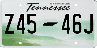 TN license plate Z4546J