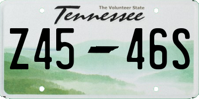 TN license plate Z4546S