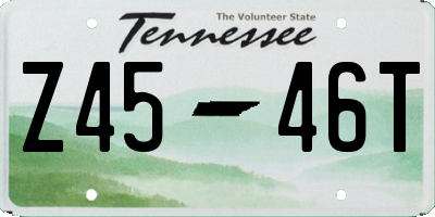 TN license plate Z4546T