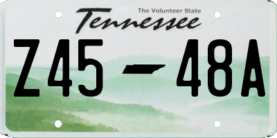 TN license plate Z4548A