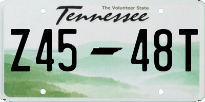 TN license plate Z4548T