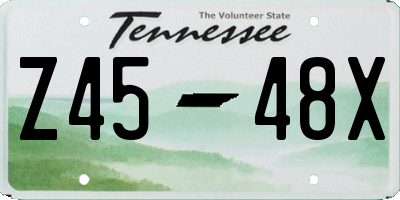 TN license plate Z4548X