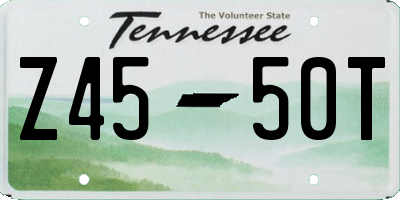 TN license plate Z4550T