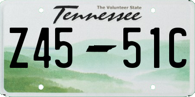TN license plate Z4551C