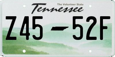 TN license plate Z4552F