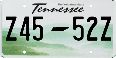 TN license plate Z4552Z