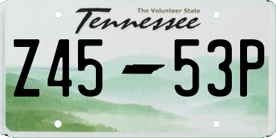 TN license plate Z4553P