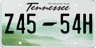 TN license plate Z4554H