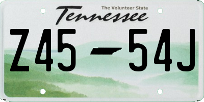 TN license plate Z4554J