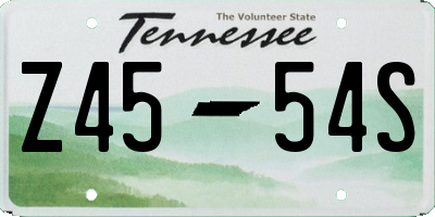 TN license plate Z4554S
