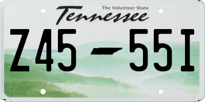 TN license plate Z4555I