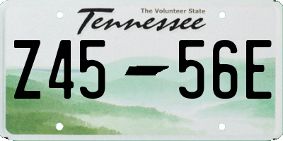 TN license plate Z4556E