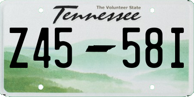 TN license plate Z4558I