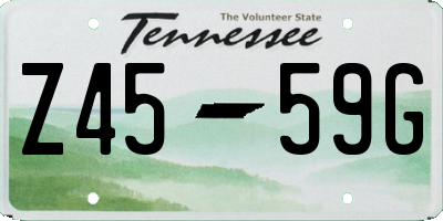 TN license plate Z4559G