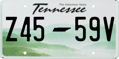 TN license plate Z4559V