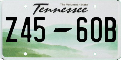 TN license plate Z4560B