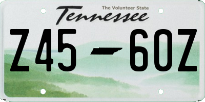 TN license plate Z4560Z
