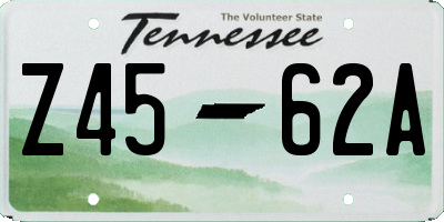 TN license plate Z4562A