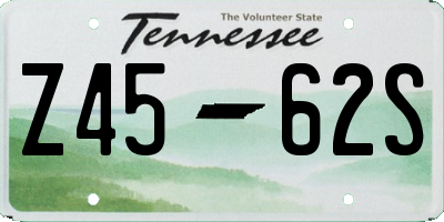TN license plate Z4562S