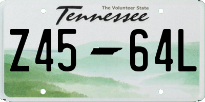TN license plate Z4564L