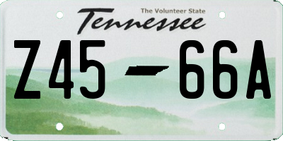 TN license plate Z4566A