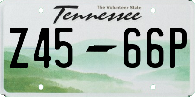TN license plate Z4566P