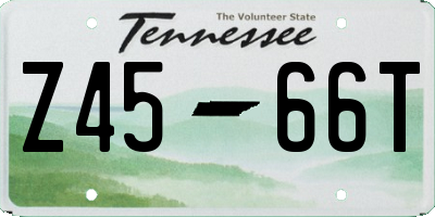 TN license plate Z4566T