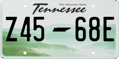TN license plate Z4568E