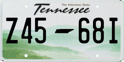 TN license plate Z4568I