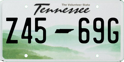 TN license plate Z4569G