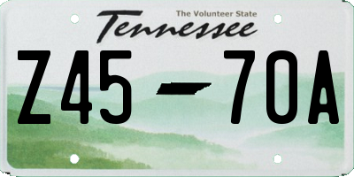 TN license plate Z4570A