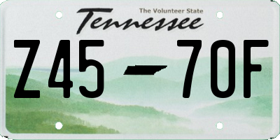 TN license plate Z4570F