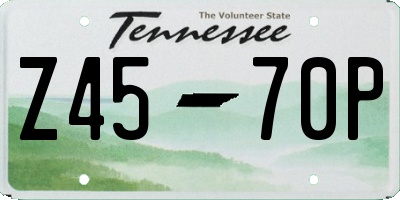 TN license plate Z4570P