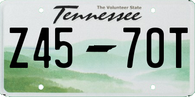 TN license plate Z4570T