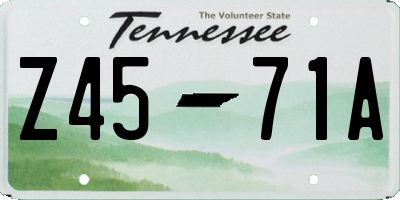 TN license plate Z4571A