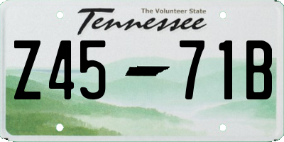 TN license plate Z4571B
