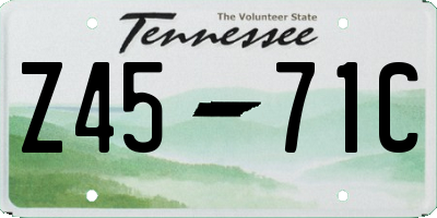 TN license plate Z4571C