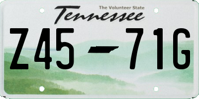 TN license plate Z4571G