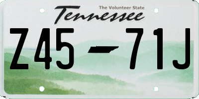 TN license plate Z4571J