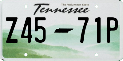 TN license plate Z4571P