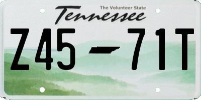 TN license plate Z4571T