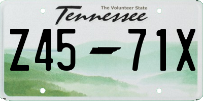 TN license plate Z4571X