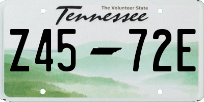 TN license plate Z4572E