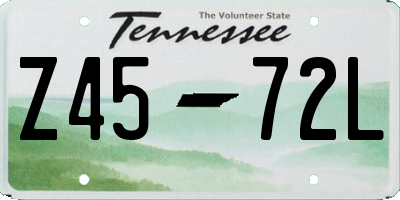 TN license plate Z4572L