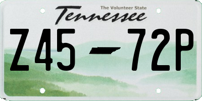 TN license plate Z4572P