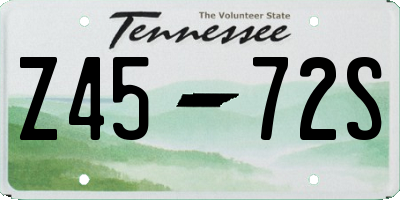 TN license plate Z4572S