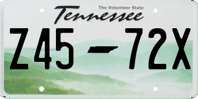 TN license plate Z4572X