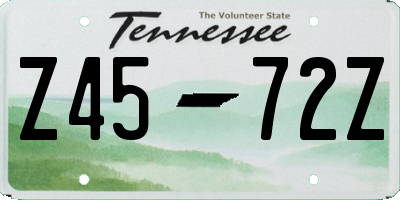 TN license plate Z4572Z